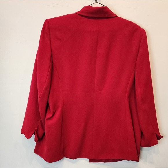 Evan Picone Woman Red Blazer Jacket Vinatge 90s Office Work Women's Plus Size 2X - Picture 6 of 6